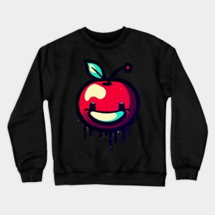 Street Art retro cherry fruit smile Crewneck Sweatshirt